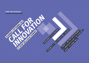Locandina della “Call for Innovation” dedicata allo sport nella blue economy, con programma di accelerazione e contributi fino a 200.000 euro.