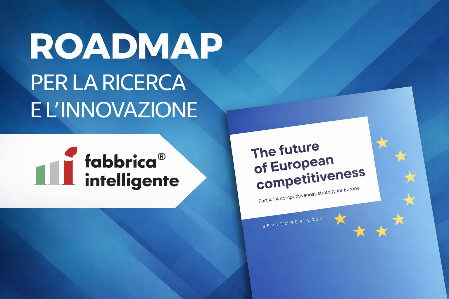 Grafica sulla roadmap per ricerca e innovazione di Fabbrica Intelligente, con riferimento alla competitività europea.