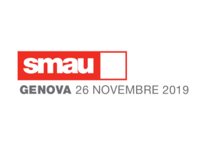 Immagine con testo: 26 novembre Smau Genova