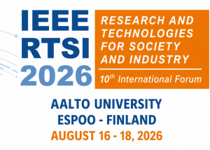 Locandina dell'IEEE RTSI 2026 presso Aalto University.