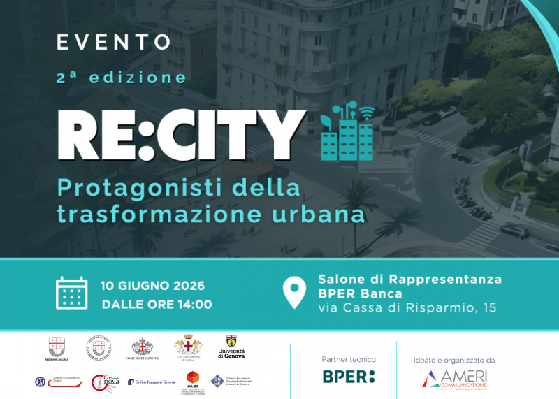 Locandina dell'evento RE:CITY sulla trasformazione urbana