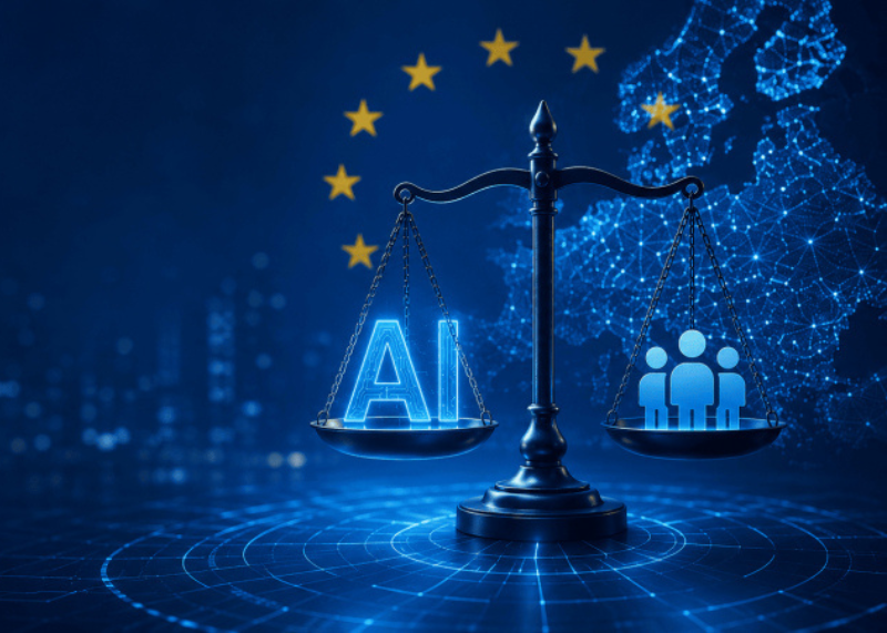 Immagine rappresentativa del bilanciamento tra intelligenza artificiale e diritti delle persone